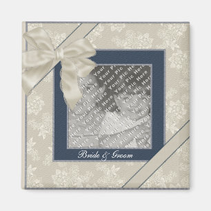 Aimant Photo faite sur commande bleue et blanche de KRW