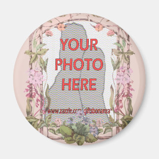 Aimant photo floral personnalisable