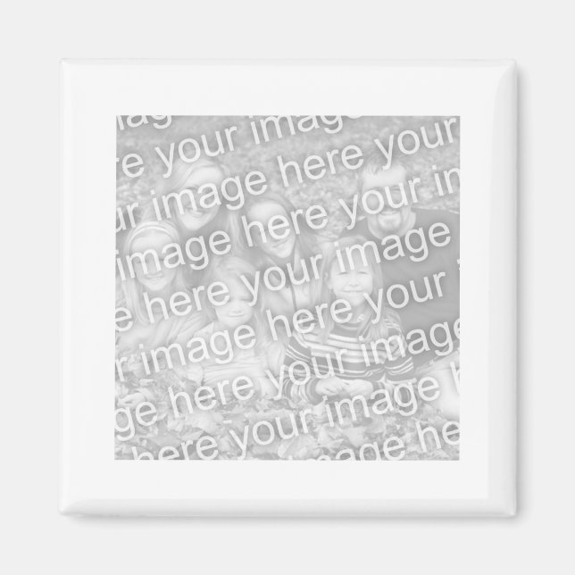 Aimant photo frontière blanche (Devant)