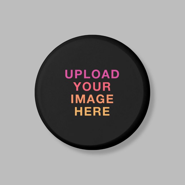 Aimant Photo Logo Business Simple Template Black (Créateur téléchargé)