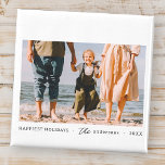 Aimant Photo minimaliste moderne simple personnalisée<br><div class="desc">Le design est composé d'une simple serif et d'une typographie de script ludique contre un arrière - plan blanc. Ajoutez une photo personnalisée.</div>