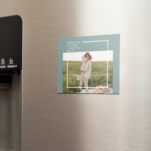 Aimant Photo moderne Green Famille Jolie Cadeau