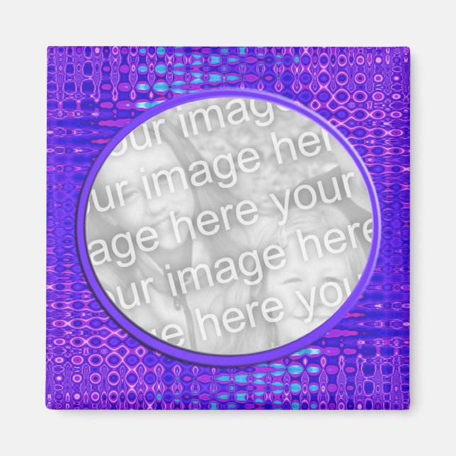 Aimant photo motif bleu (Devant)