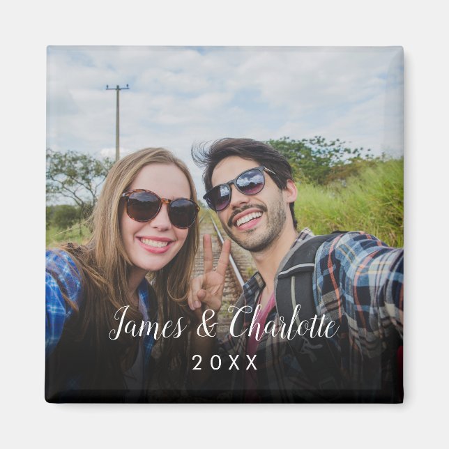 Aimant Photo Persoanlisée Et Nom Favoriser (Devant)