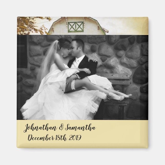 Aimant photo personnalisé Coucher de soleil Grotte (Devant)