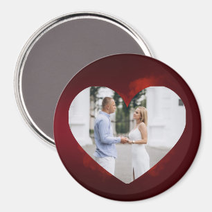Aimant photo personnalisé pour couple avec cadre e