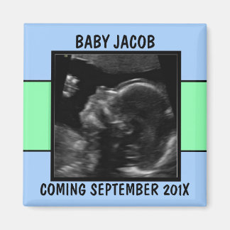 Aimant Photo personnalisée Baby Boy Ultrasound