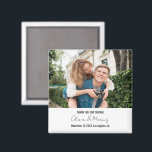 Aimant Photo personnalisée Fête de mariage du réfrigérate<br><div class="desc">Photo personnalisée Réfrigérateur personnalisé Aimant de la fête de mariage</div>