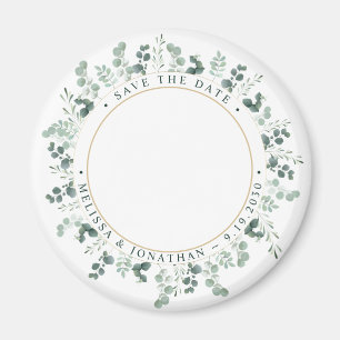 Aimant Photo Personnalisée Mariage Eucalyptus Enregistrer