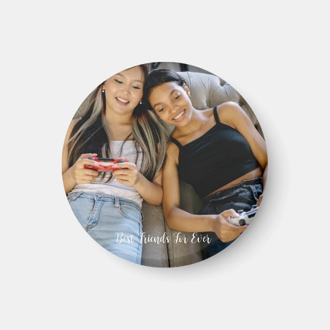 Aimant Photo personnalisée Meilleurs amis pour toujours (Devant)