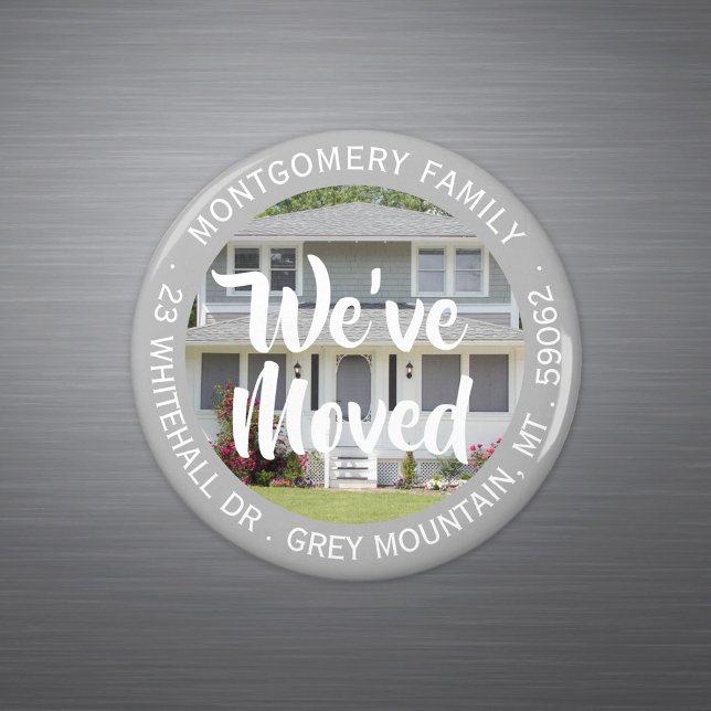 Aimant Photo personnalisée Nous avons déplacé l'aimant de (Créateur téléchargé)