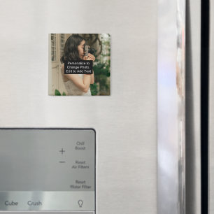 Aimant Photo personnalisée oeuvre Ajouter le nom Slogan