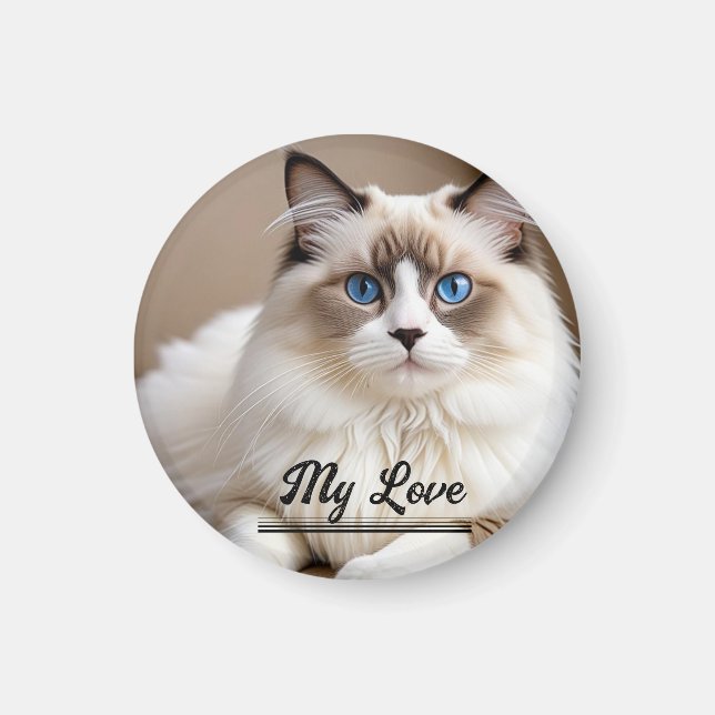 Aimant Photo pour animaux de compagnie ''My Love'' Person (Devant)
