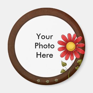 Aimant photo rond