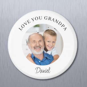 Aimant Photo souvenir grand-père Je t'aime