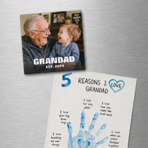 Aimant Photo souvenir moderne de l'année de grand-père es