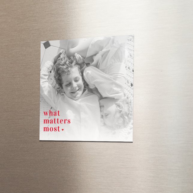 Aimant Photo tendance et ce qui compte le plus RedQuote p (Créateur téléchargé)