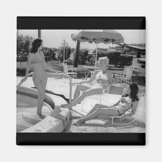 Aimant photo vintage Pin Up Bikini Girls