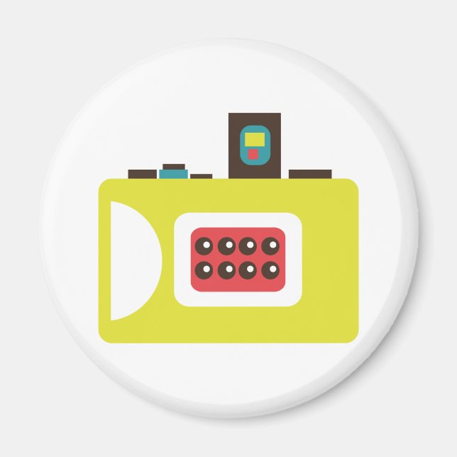 Aimant Photographe de l'appareil photo Super S coloré amu (Devant)