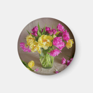 Aimant Photographie de nature morte de bouquet de tulipes