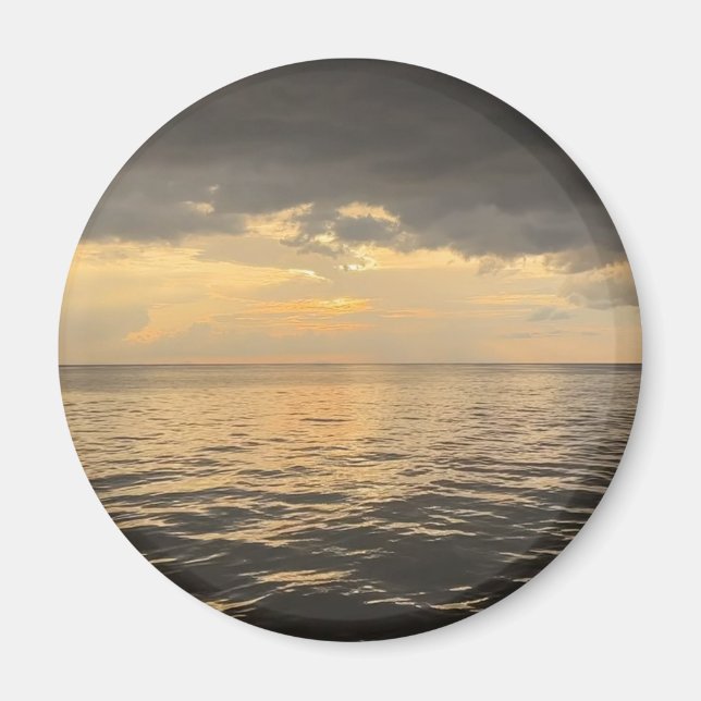 Aimant Photographie de réflexion du coucher de soleil sur (Devant)