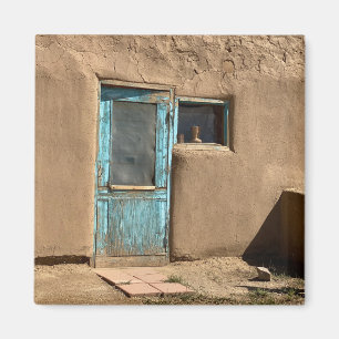 Aimant Photographie de Taos Pueblo Porte Turquoise