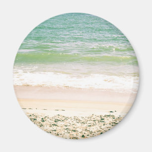Aimant Photographie en pastel de plage de vagues