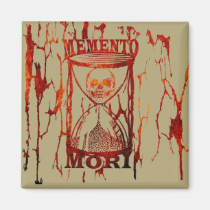 Aimant Phrase latin - Saisir Le Jour - Crâne Memento Mori