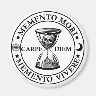 Aimant Phrase latin - Saisir le jour - Memento Mori