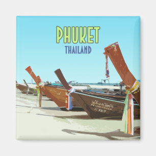 Aimant Phuket Thaïlande Tropical Beach Vintage