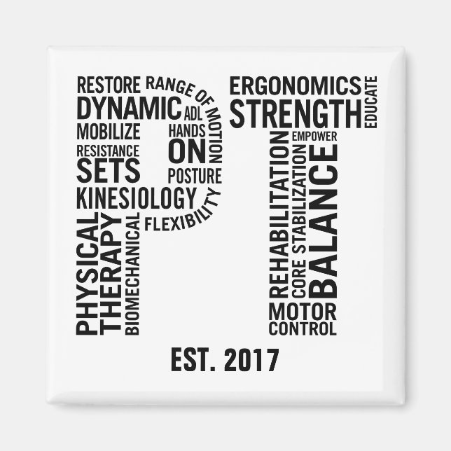 Aimant Physothérapeute PT (Devant)