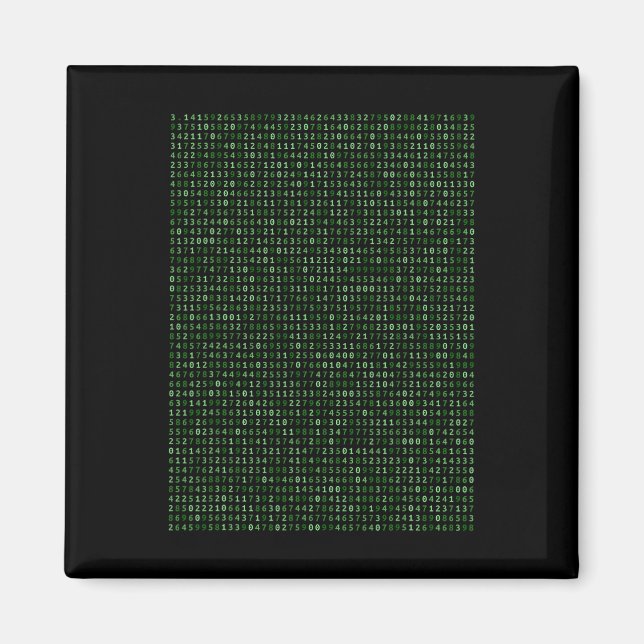 Aimant Pi 2025 Chiffres Matrice Conception Cool Pour Math (Devant)