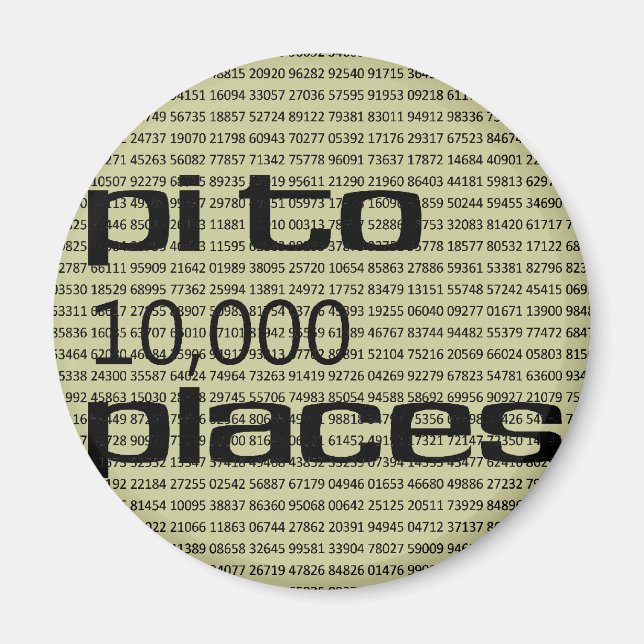 Aimant Pi à 10000 places (Devant)
