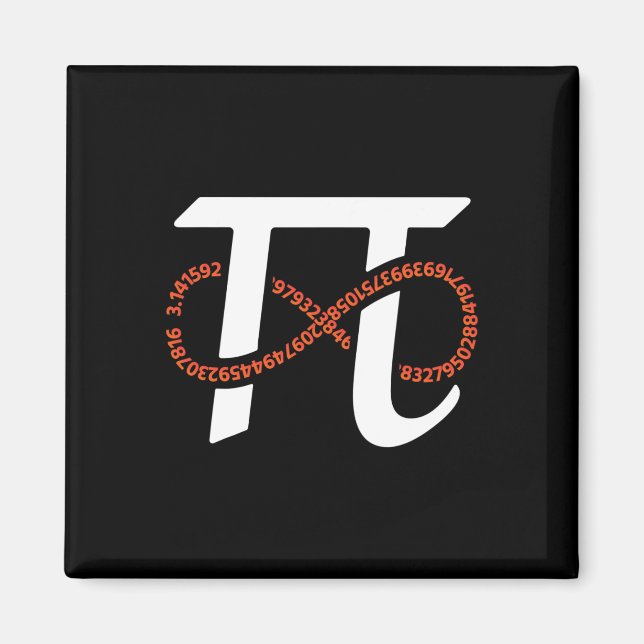 Aimant Pi Day Funny Infinity Numéros Geek Nerd Math Lover (Devant)