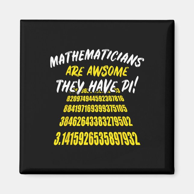 Aimant Pi Day Math Science Drôle Enseignant Cadeaux Mens  (Devant)