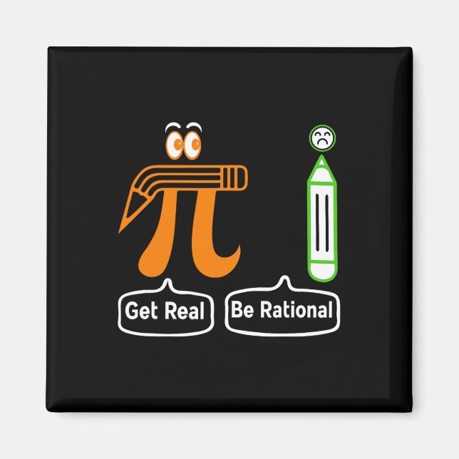 Aimant Pi Day Obtenir Réel Être Rationnel Irrationnel Nom (Devant)