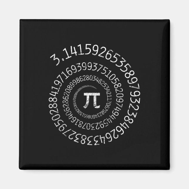 Aimant Pi Day Shirt Spiral Pi Math Conception Pour Pi Day (Devant)