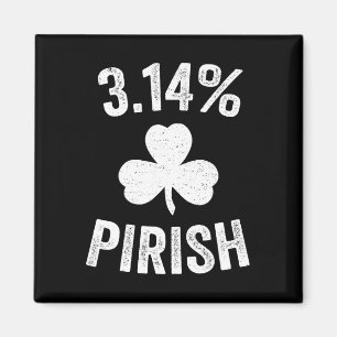 Aimant Pi Day St. Patrick's 3.14 Irish Funny Pirish Math