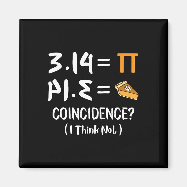 Aimant Pi égale tarte drôle Math jeu Pi Jour cadeau (Devant)