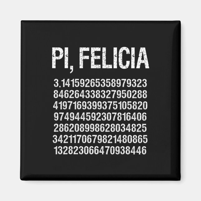 Aimant Pi Felicia Joyeux Pi Day (Devant)