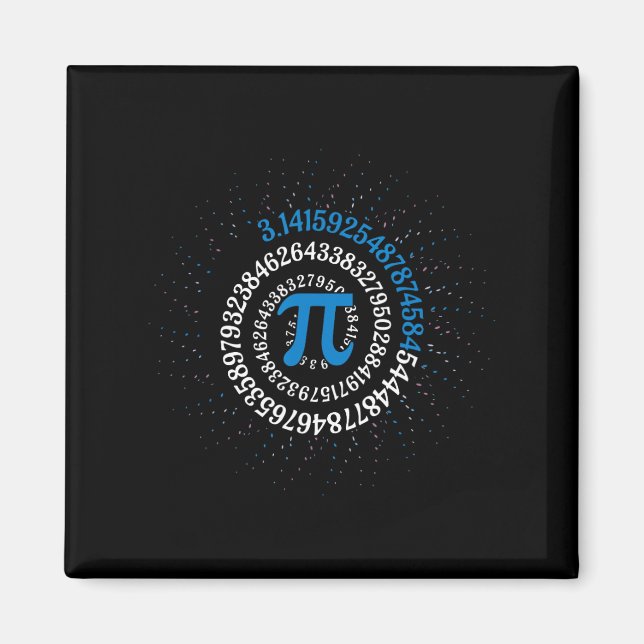 Aimant Pi Jour Math Geek Nerd 3.1415 Numéro Irrationnel P (Devant)