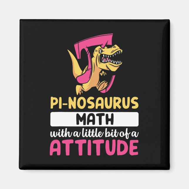 Aimant Pi Math Mathematics Dinosaur Dino Pi Day  (Devant)