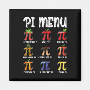 Aimant Pi Menu Funny Pi 3.14 Math Teacher Pie Menu Mathem