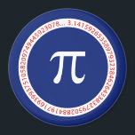 Aimant Pi Ring on Navy Blue<br><div class="desc">A simple design inspired by the pi symbol and solution, a succession of numbers making for a great custom gift for the mathematician, the geek, the inquisitive mind. Great for a student, a teacher, an engineer or anyone that has this thing with numbers. Designs are available in a selection of...</div>