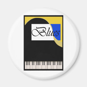 Aimant Piano grand de bleus