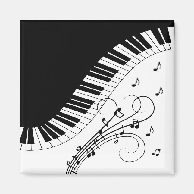 Aimant Piano Keyboard Music Design (Devant)