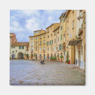 Aimant Piazza Anfiteatro, ville de Lucques, Italie