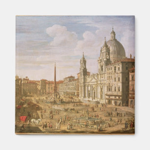 Aimant Piazza Navona, Rome, semblant du sud vers Palazzo