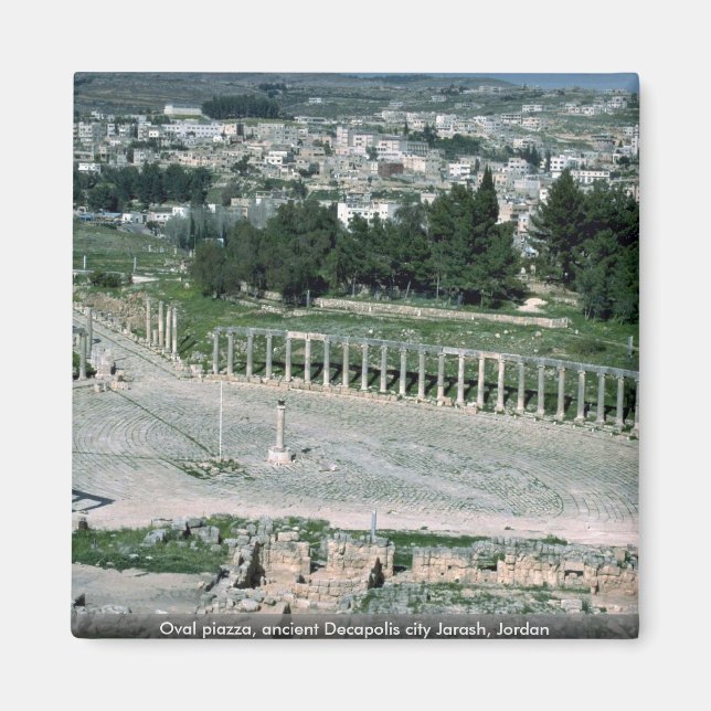 Aimant Piazza ovale, ancienne ville de Decapolis Jarash,  (Devant)