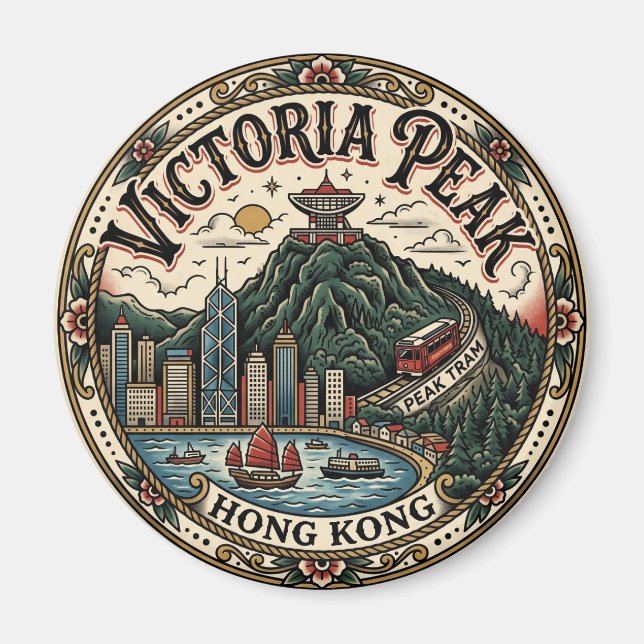 Aimant Pic du Victoria Hong Kong Chine (Devant)